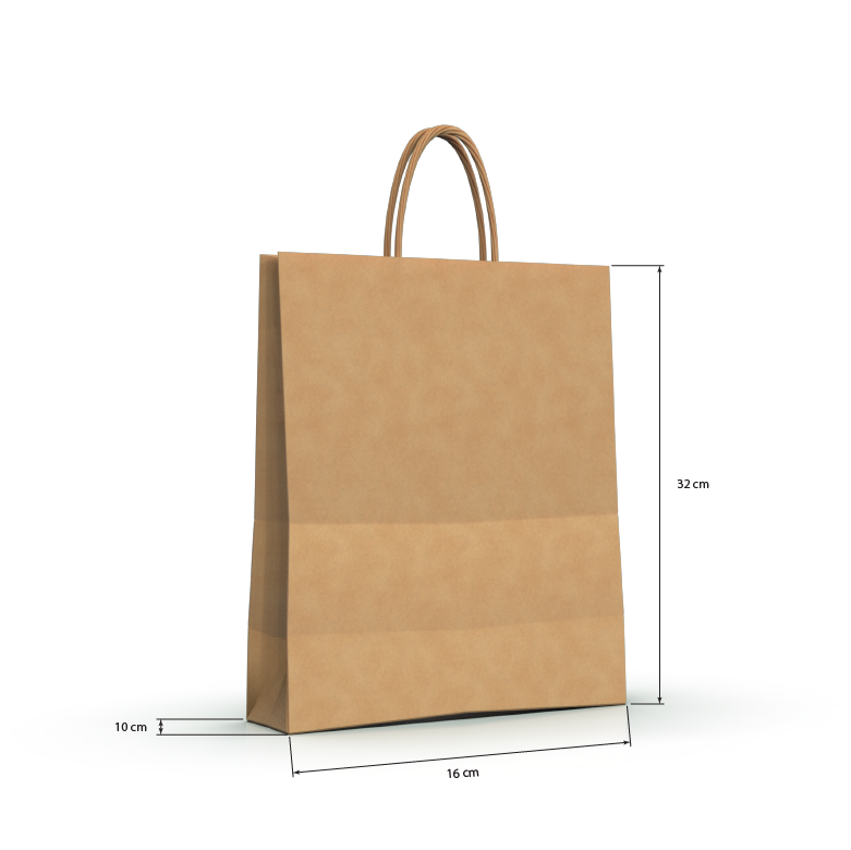 Baskılı Kahverengi Kraft Burgu Saplı Virgin Çanta 16x10x32 - Görsel 2