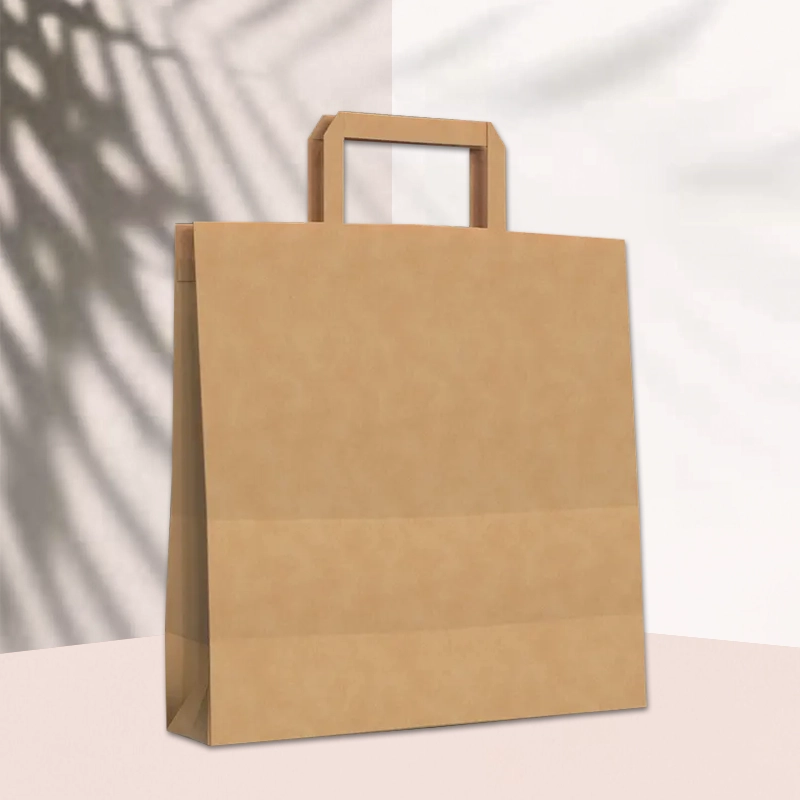 Kahverengi Kraft Flat Saplı Virgin Çanta 30x18x29-yan-cozum-ambalaj-konak-izmir-gida-carsisi-