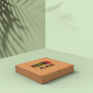 cozum-ambalaj-izmir-konak-gida-carsisi-Baskili Kraft Pizza Kutusu 22×22